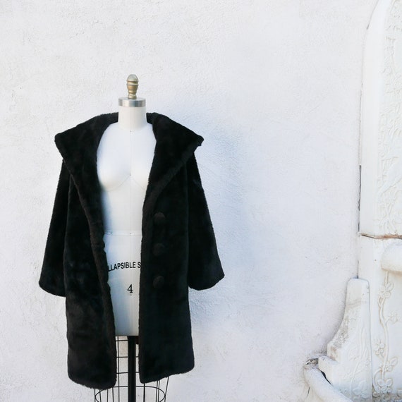 Chocolate Brown Faux Fur Coat