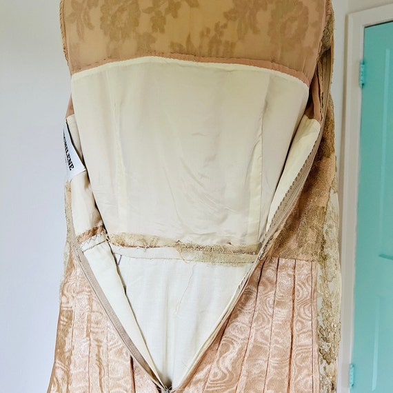 1970s Golden Evening Dress, Richilene Gown, XS, V… - image 9