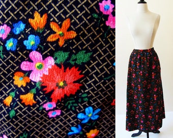 Long Cotton Skirt, Floral Maxi, Festival Skirt