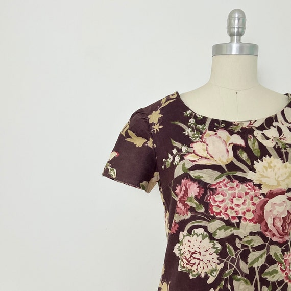 1930s Flower Print Blouse, Size S, VFG - image 4