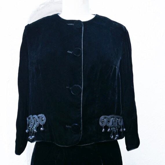 Black Velvet Suit, XS by Forever Young - image 2