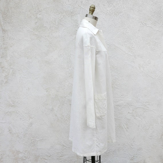 1920s Coat, White Linen Duster, Size XS - image 6