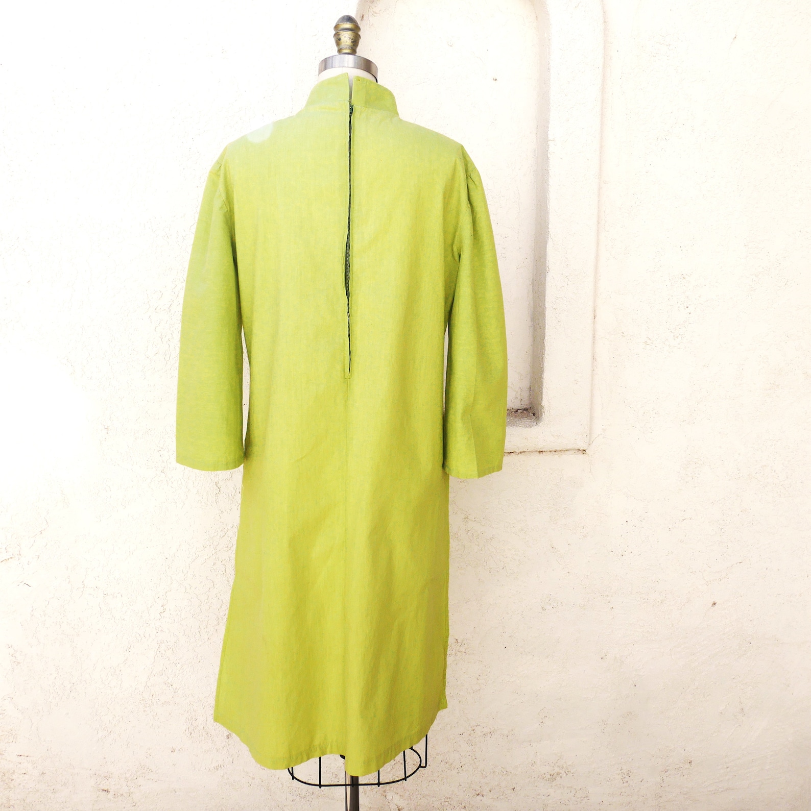 1960s Mod Dress Size M In Lime Green With A Nehru Collar Etsy Il 1588xN.2799347154 Mrr3