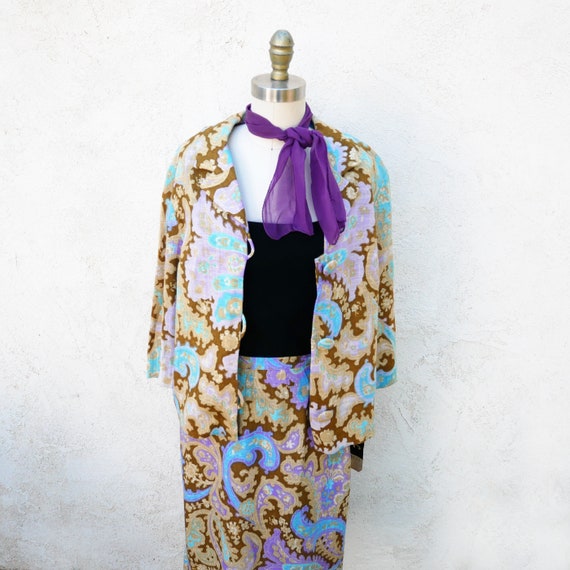 1960s Paisley Skirt Suit, NWT