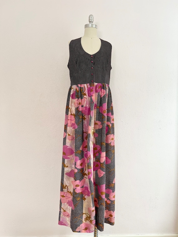 70s Maxi Dress, Size L