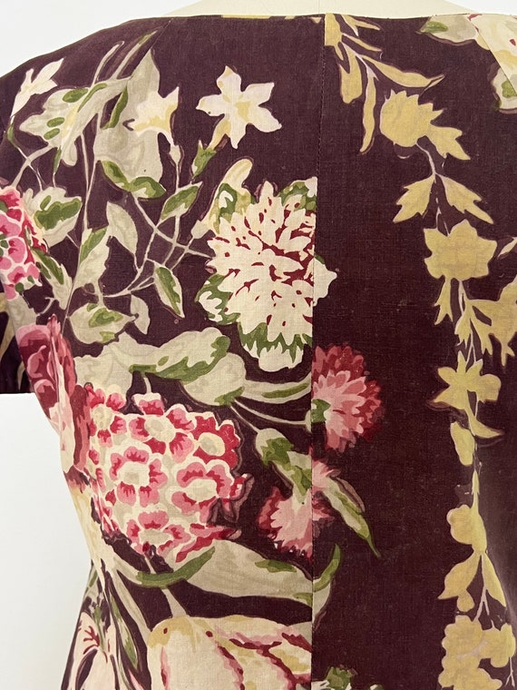 1930s Flower Print Blouse, Size S, VFG - image 7