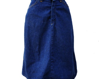 Vintage 70s Denim Jean Skirt