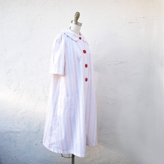 1950s White Cotton Robe - image 5