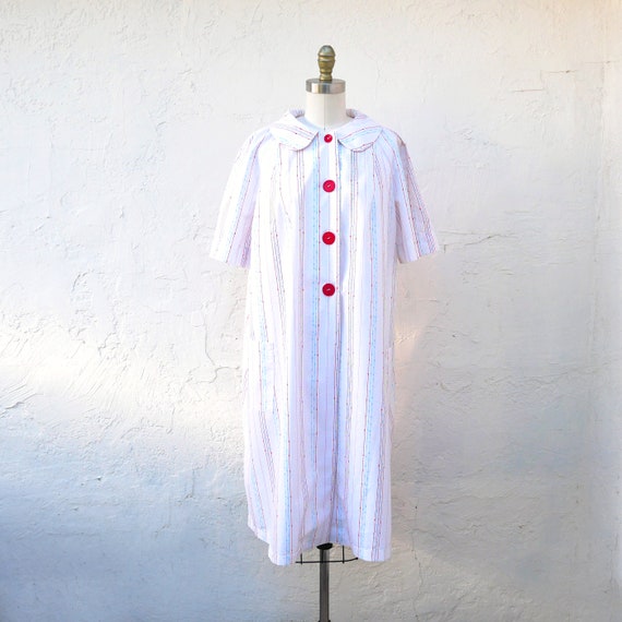 1950s White Cotton Robe - image 3