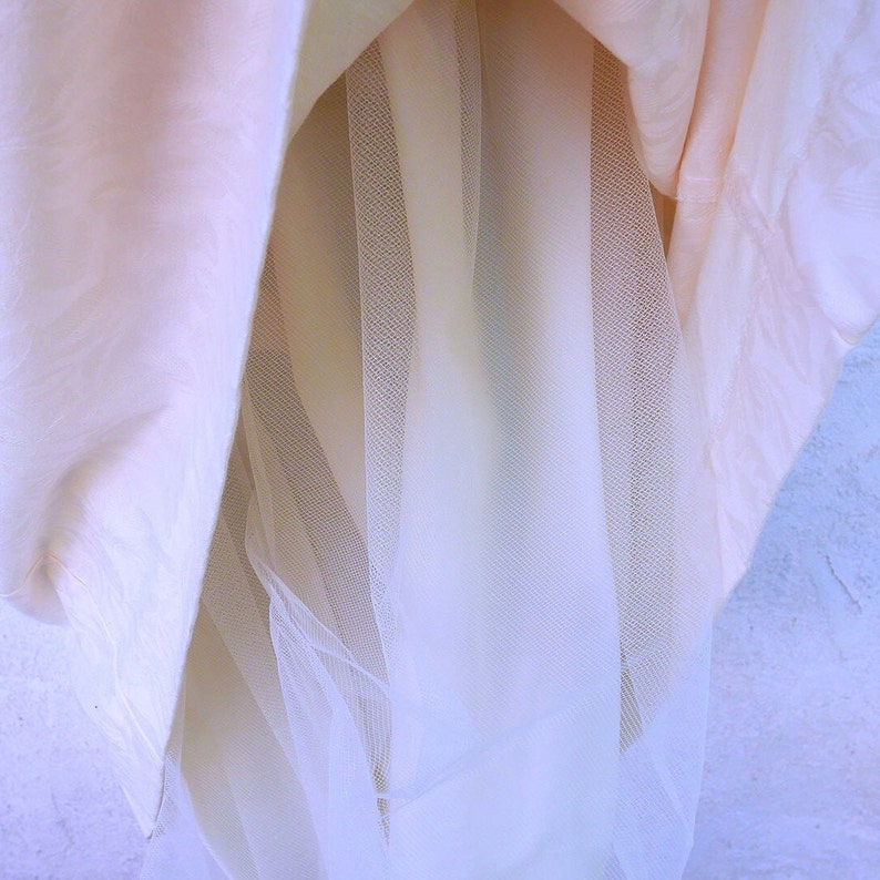 1980s Tea Length Cotton Ivory Drop Waist Wedding Dress image 6