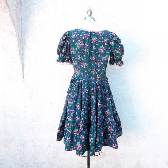 50s Swing Dress with Puff Sleeves, Size M - image 7