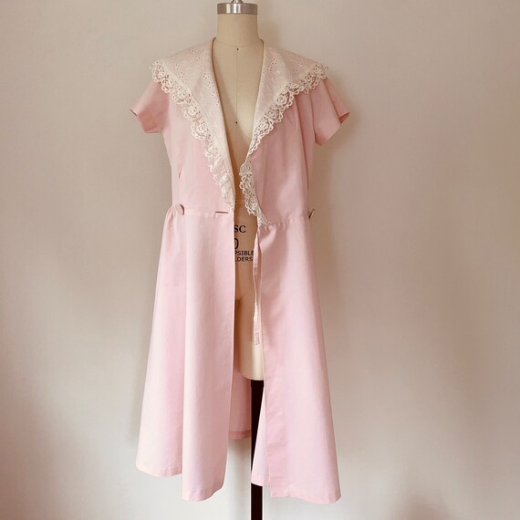 1950s Pink Cotton Wrap Dress, Size S, VFG - image 8