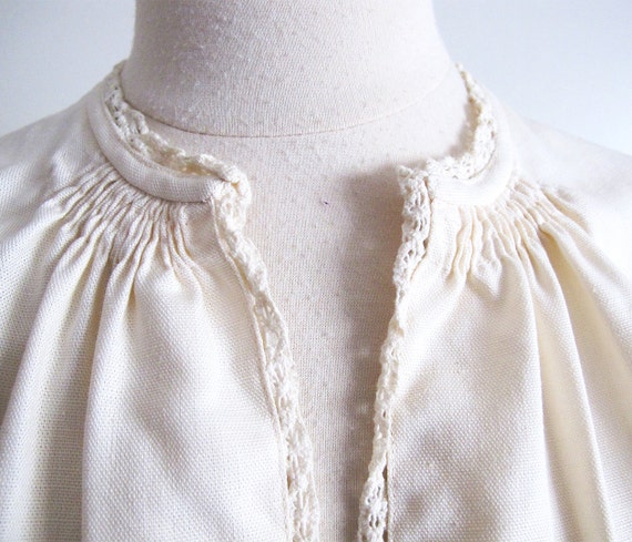 Antique Peasant Blouse, Size S - image 3
