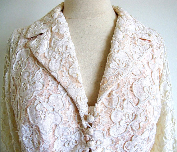 Vintage 1960s Lace Dress, Designer Jack Bryan, Sh… - image 3