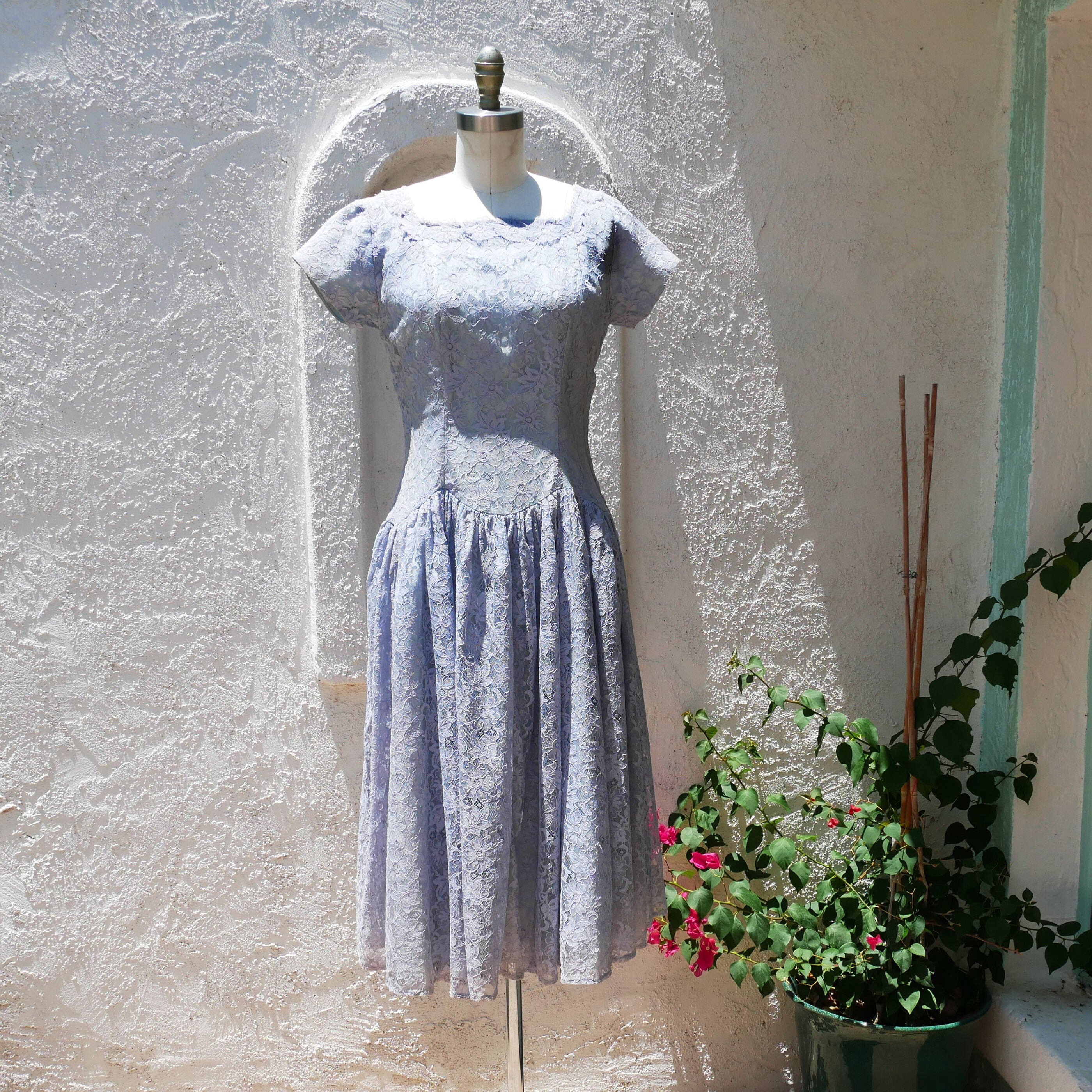 Lace gray cheap dress
