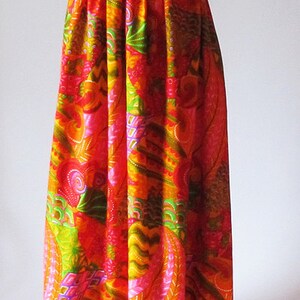 Long Hippie Skirt in a Bright Cotton Print image 2