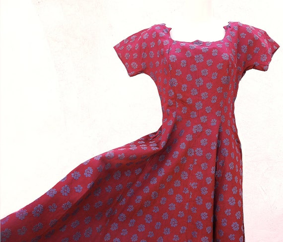 1950s Plum  Rockabilly Dress, XS - image 2