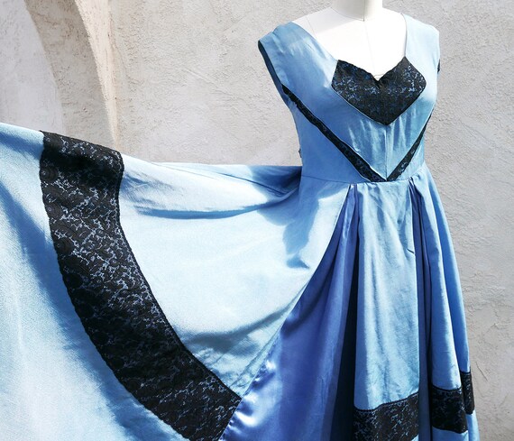 Blue 50s Dance Dress - image 2