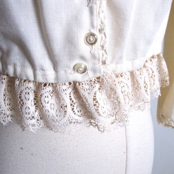 Antique Peasant Blouse, Size S - image 4