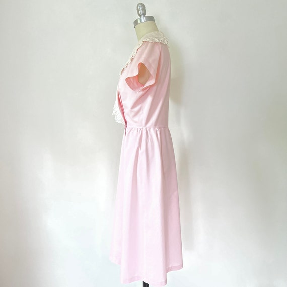 1950s Pink Cotton Wrap Dress, Size S, VFG - image 9