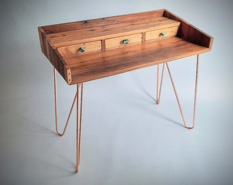 Reclaimed wood writing desk