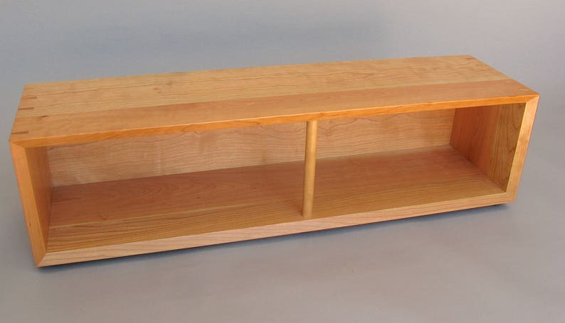 solid cherry wood bench/display console table image 2