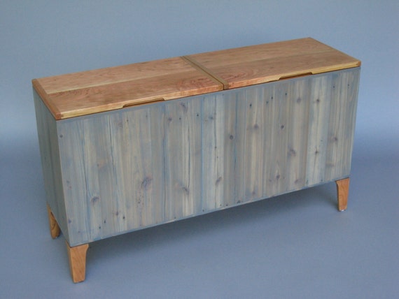 Reclaimed Wood Storage Chest Bench Etsy