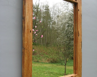 Spalted maple mirror