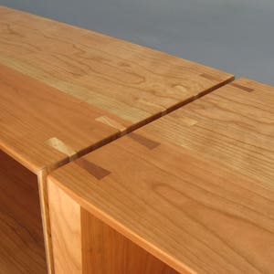 solid cherry wood bench/display console table image 4