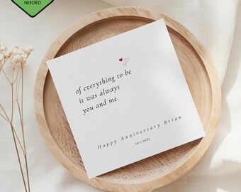 Biglietto di anniversario di matrimonio: modello gratuito e modificabile su Canva