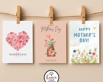 Mother’s Day Card Bundle: Editable Greeting Cards