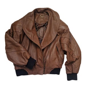 80s lamb Nappa leather flight jacket Vintage 80s Cabrini Creazione