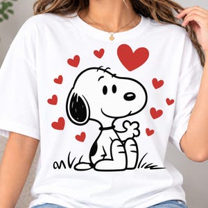 Snoopy T-Shirt PNG, Funny Cartoon Tee SVG, Digital Gift For Friend, Sublimation Design