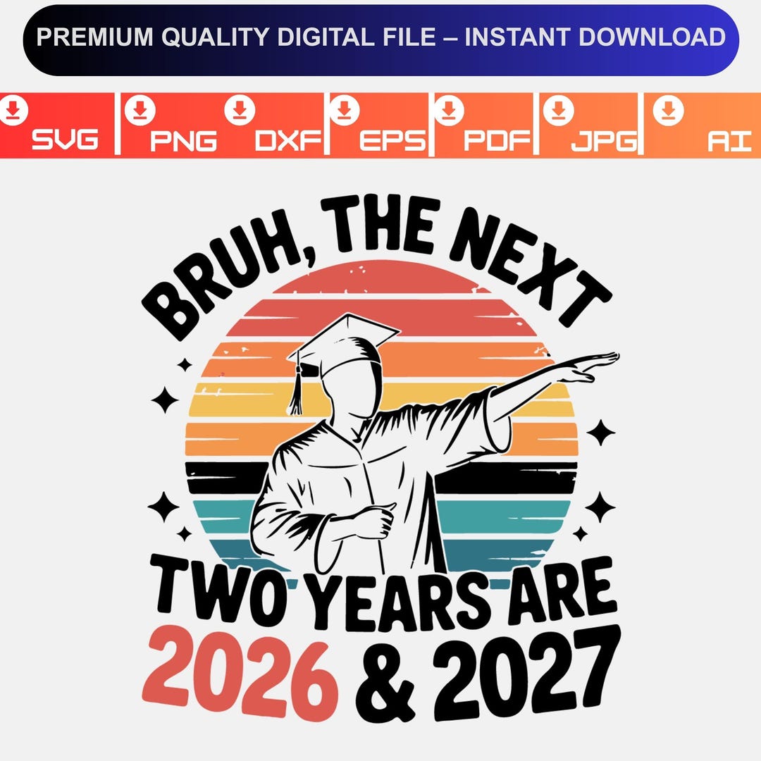Bruh The Next Two Years Are 2026 2027 SVG PNG Funny NYE Kids New Year T Il Ohgo 