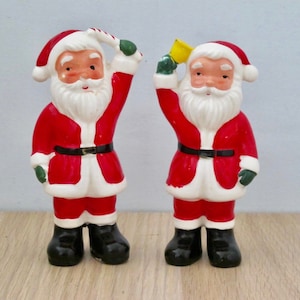 Vintage Santa Christmas Holiday Salt Pepper Shakers Set Christmas