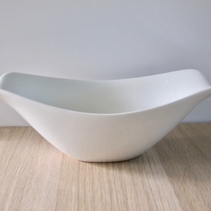 Vintage Mid Century Modern White Bowl Impromptu Iroquois by Ben Seibel