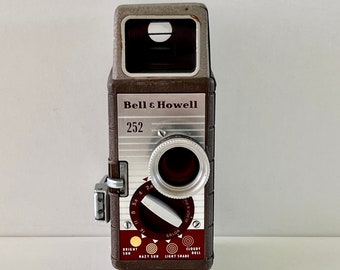 Vintage Bell & Howell 252 8mm Film Movie Camera Mid Century