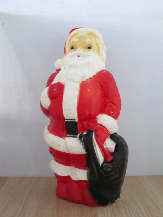 Vintage Santa Blow Mold Christmas Decoration Light Kitsch Etsy