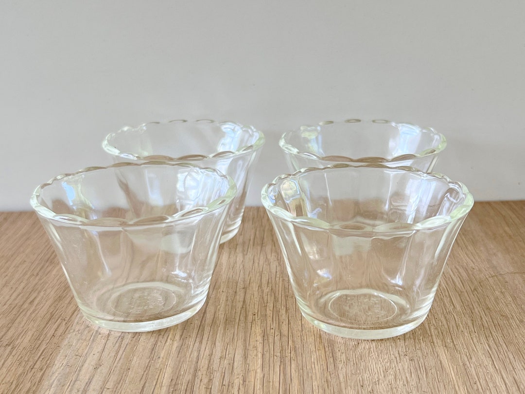 Vintage Fire King Glass Bowls Custard Cups422 5 Ounce Fluted Bowl With