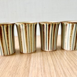 Vintage Set of 4 Ceramic Saki Cups