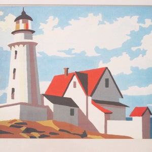 Paint by Number Vintage Lighthouse Reproduction Print