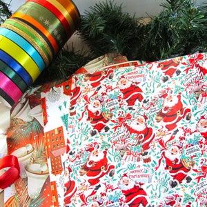 Vintage Christmas Wrapping Paper 4 Rolls Cleo Classic Retro