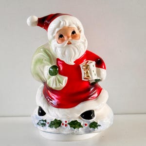 Vintage Santa Music Box Josef Originals Mid Century Made in Japan