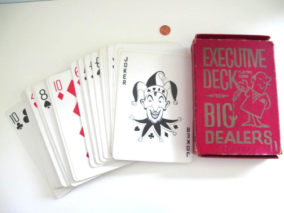 Vintage Giant Deck of Cards Complete With Both Jokers Novelty Etsy