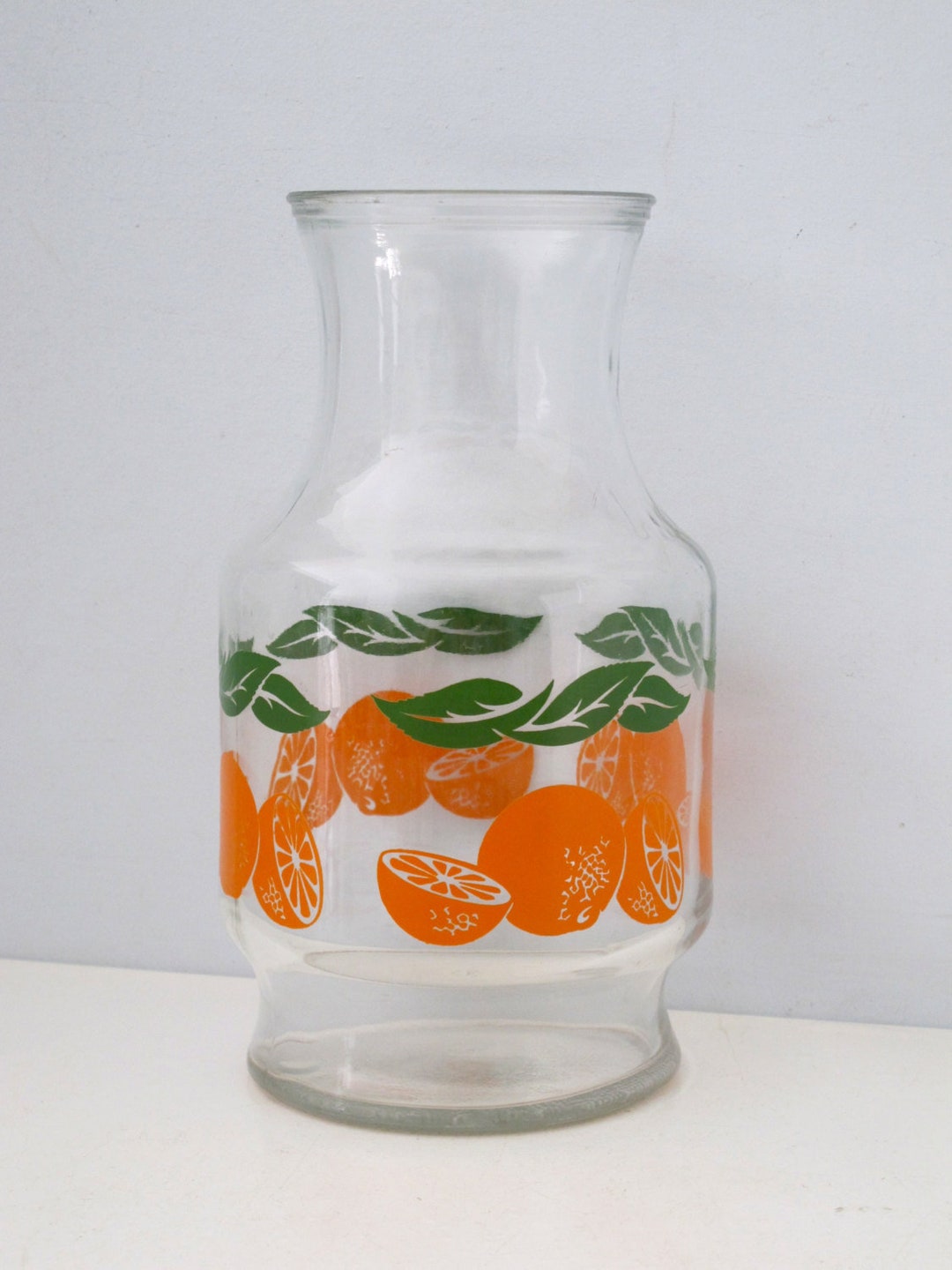 Vintage Orange Juice Carafe Pitcher Anchor Hocking Etsy