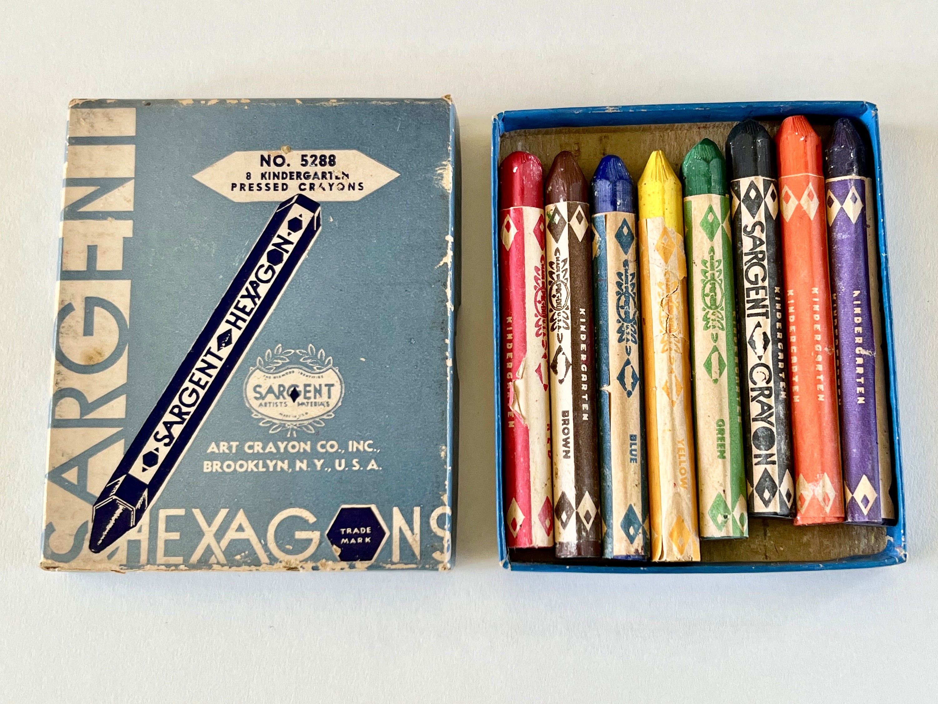 Vintage Pair of Cute Crayon Boxes Cray-O-Tec & Cray-O-Tone USA Coloring Toy
