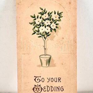 Vintage Wedding Card Unused and Unsigned Single Sided