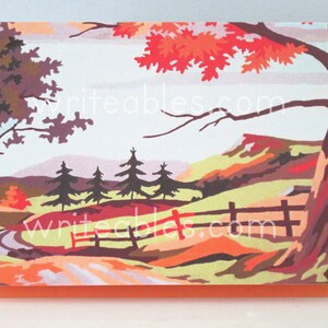 Nuovo biglietto d'auguri "Vintage Style" con pittura a numeri "Autunno Country Road" di Writeables