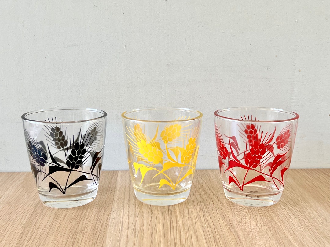 3 Vintage Sour Cream Glasses Hazel Atlas Glassware Etsy