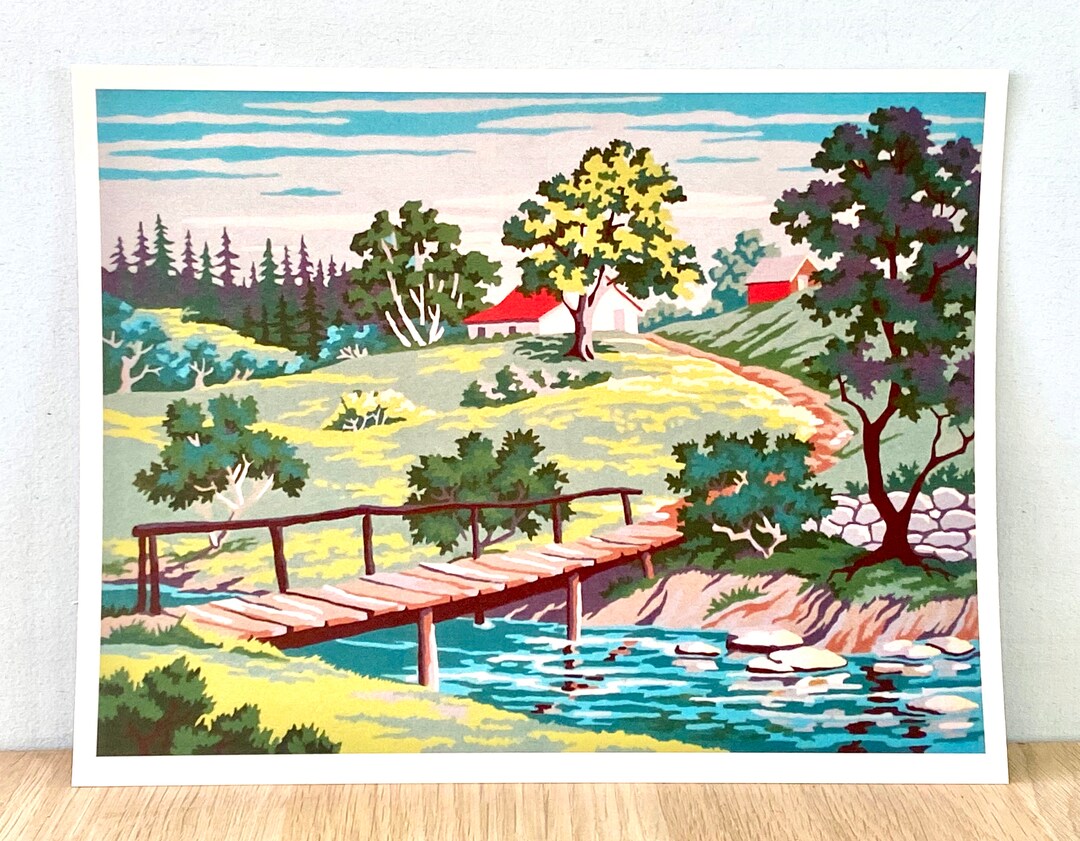 Paint by Number Reproduction Print of an Original Paint by Number